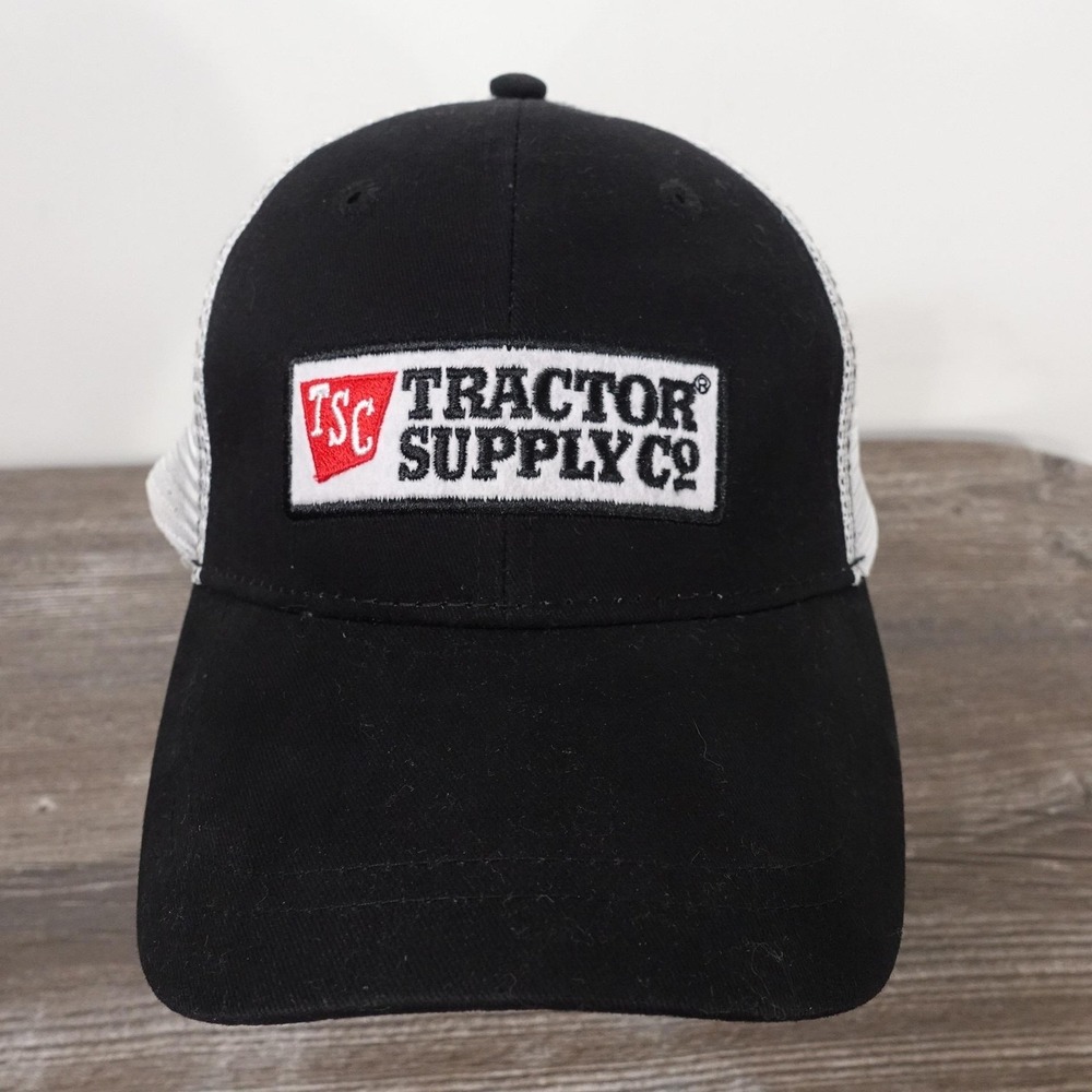 Tractor Supply Co Hat Cap Trucker Snap Back One Size Black Mesh Adjustable